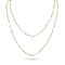 Dominique Cohen 2mm gemstone beads delicate chain necklace, in mixed tourmaline and 18k yellow gold <span class='visuallyhidden'>Call, text 323-404-2959 for shopping help.</span>